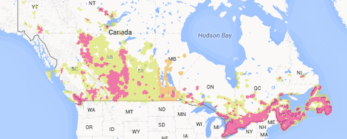 Couverture réseau de Koodo Couverture réseau de Koodo